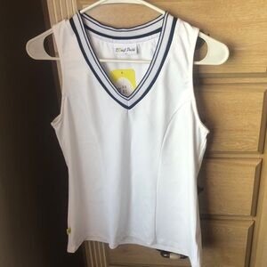 L'oeuf Poche nwt small vneck preppy shirt